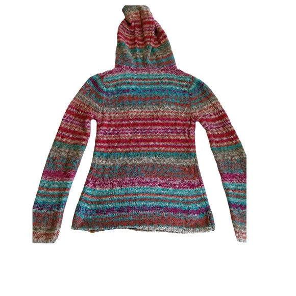 Roxy Colorful Striped Hooded Sweater - Picture 4 of 6